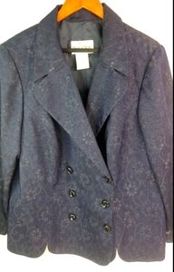 Danny Nicole 10 Workwear Skirt Double Breasted Suit Floral Laser in Navy